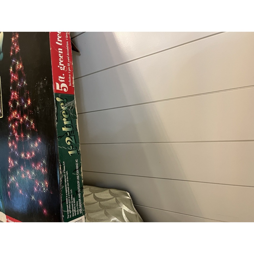 RARE Vintage NOMA EZ Tree Pre-Lit Christmas Yard Decoration 1998 5ft Multi Color - Picture 11 of 16